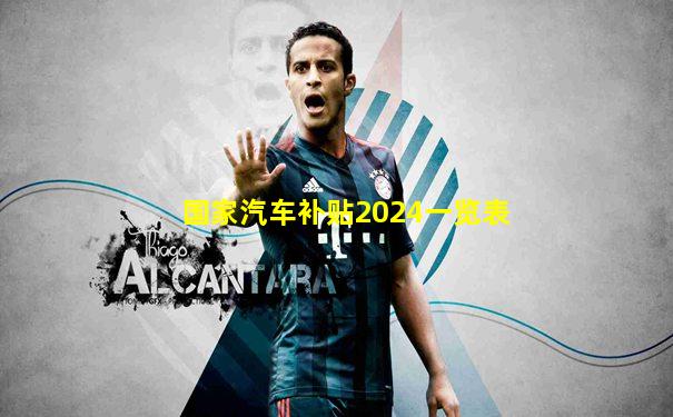 国家汽车补贴2024一览表