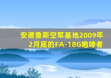 安德鲁斯空军基地2009年2月底的FA-18G咆哮者